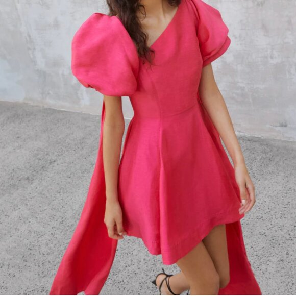 knee length dresses for ladies Arista Tulip Sleeve Mini Dress